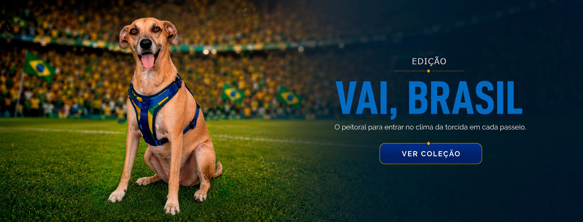 Coleção Vai, Brasil — Peitorais e Coleiras para cães